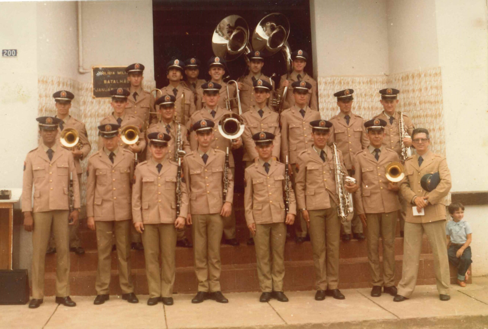 Banda de música do 3ºBPM. Por volta de 1983