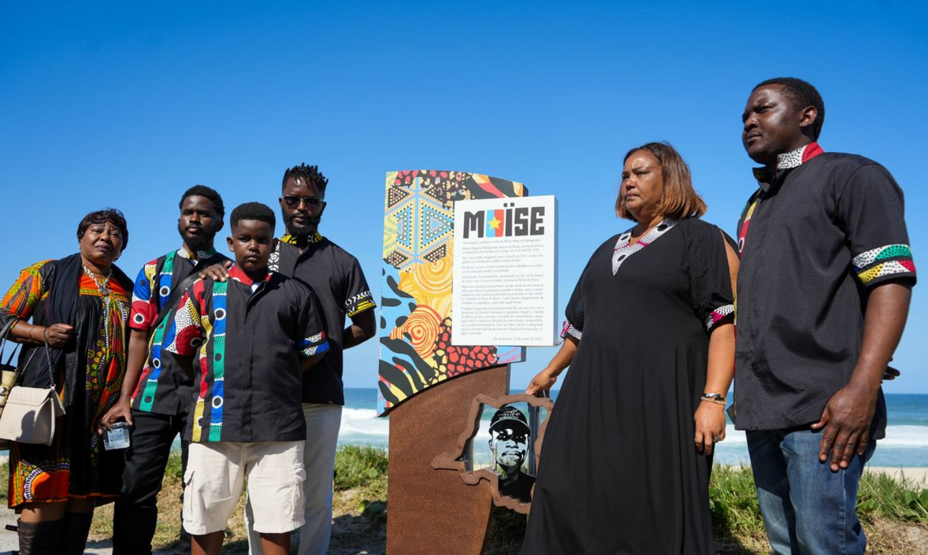 Memorial na Barra da Tijuca homenageia congolês Moïse, morto em 2022