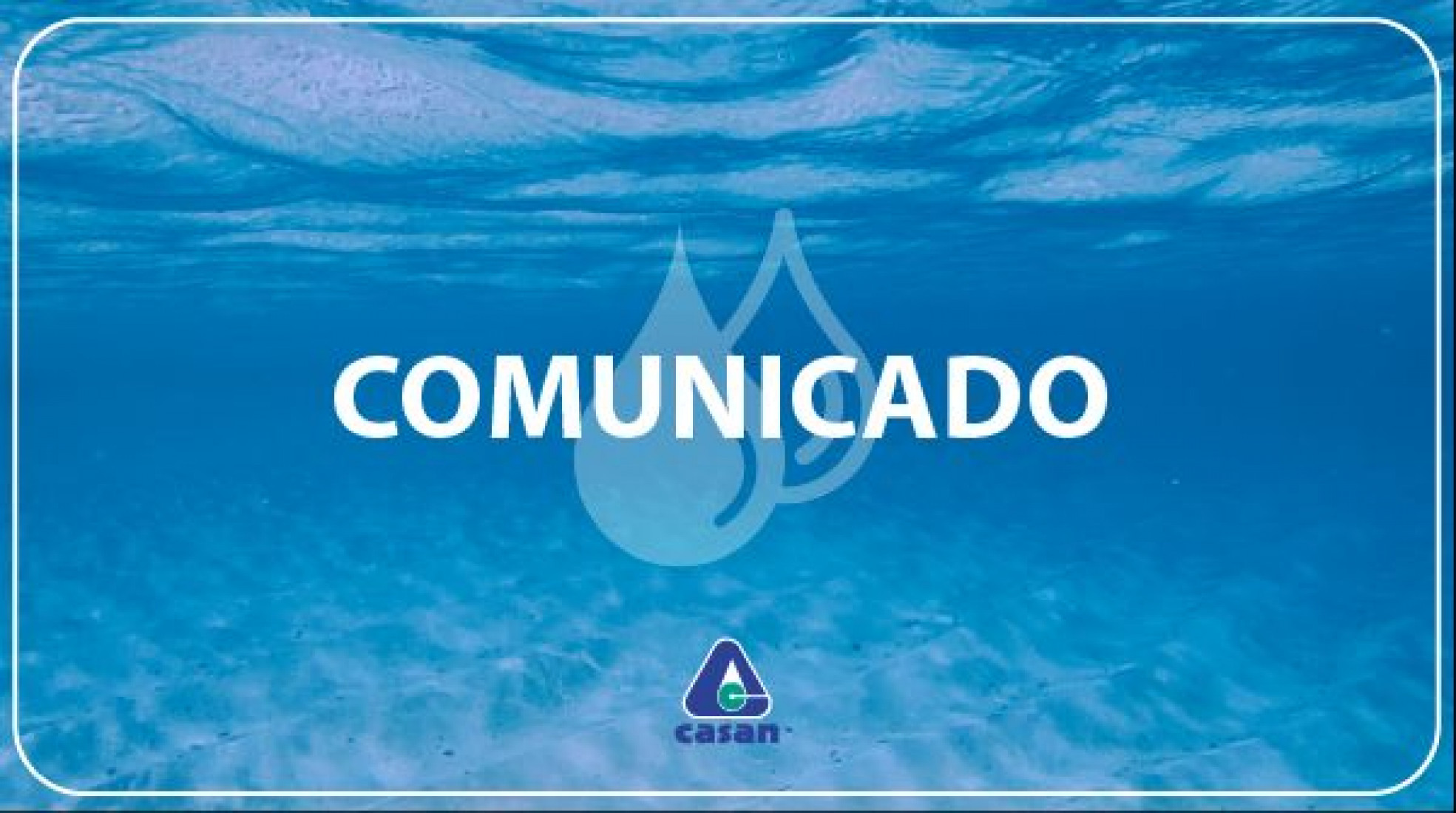 Comunicado CASAN sobre abastecimento de água em Canoinhas