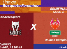 TV Brasil exibe Sesi Araraquara x Unimed Campinas em semifinal da LBF