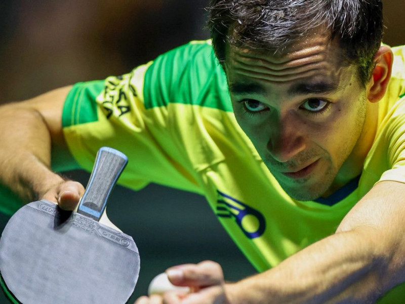 Hugo Calderano pega alemão Benedikt Duda na final em Foz do Iguaçu