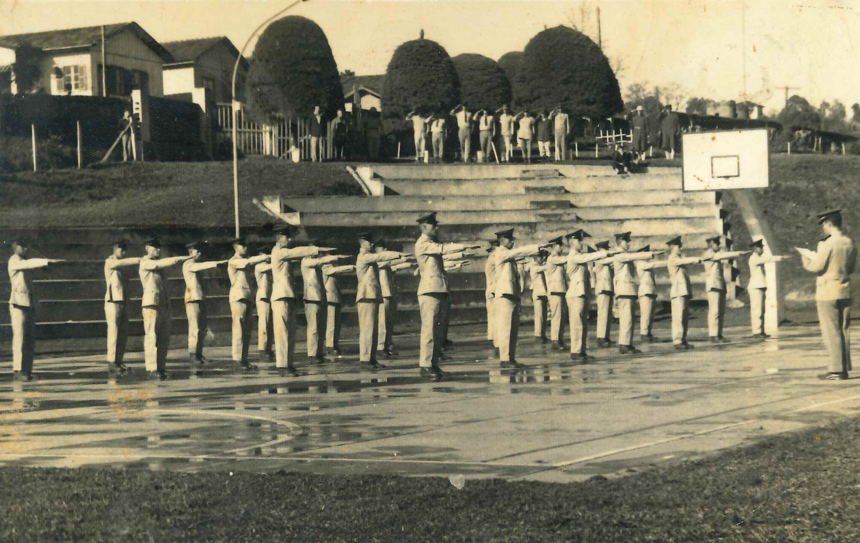 3ºBPM. Formatura do Curso de Formação de Soldados. Juramento. Ano de 1966