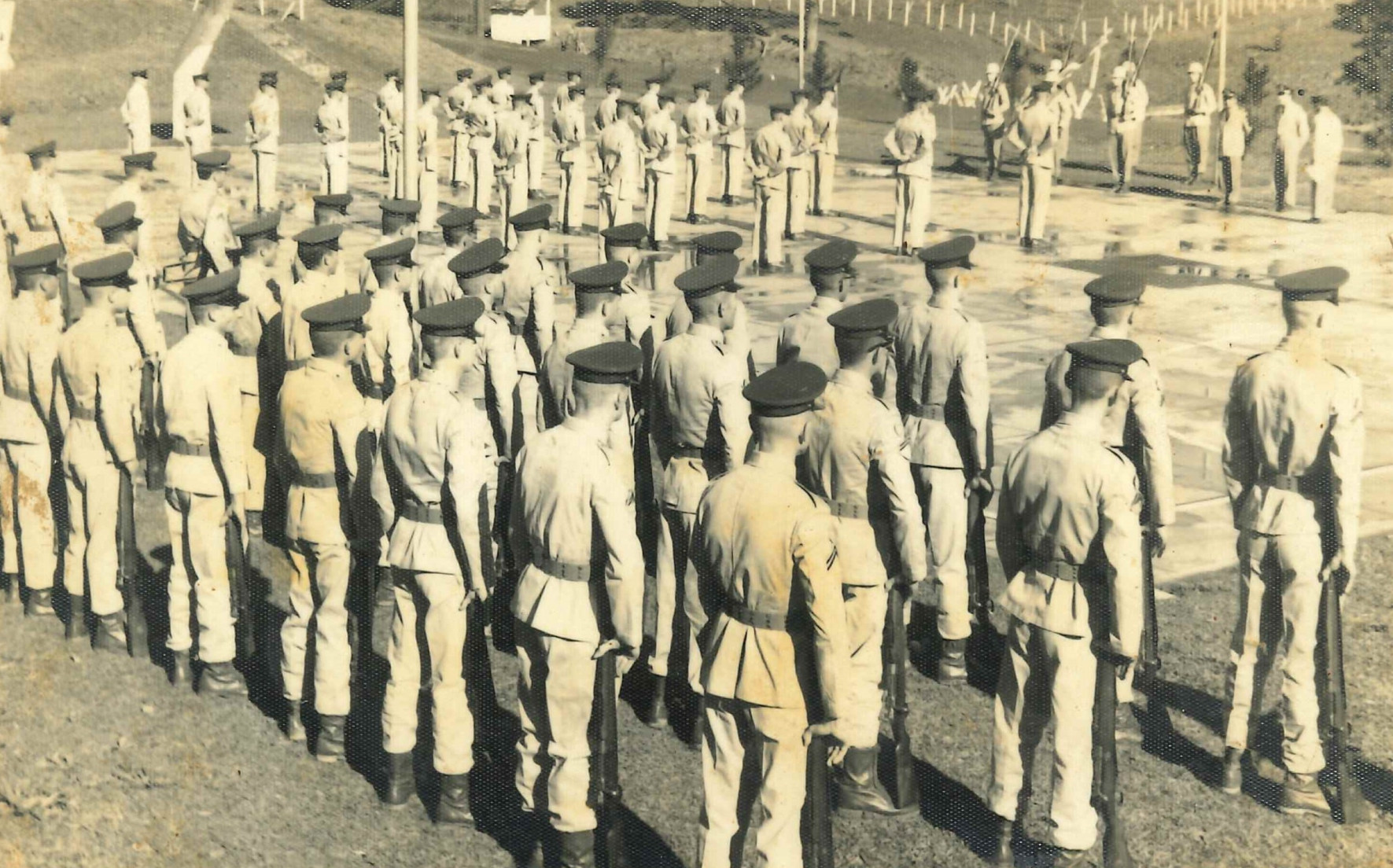 3ºBPM. Formatura do Curso de Formação de Soldados. Na antiga quadra de esportes. Ano de 1966