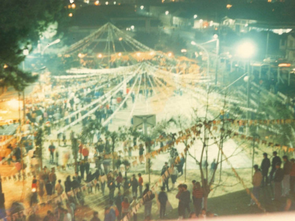 Festa junina 3ºBPM. Década de 1980. Na quadra de esportes do batalhão, onde atualmente fica o fórum de Canoinhas