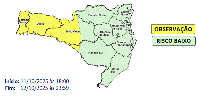 A atuação de uma frente fria, associada a um ciclone extratropical.