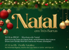 Programação de Natal do município de Três Barras.