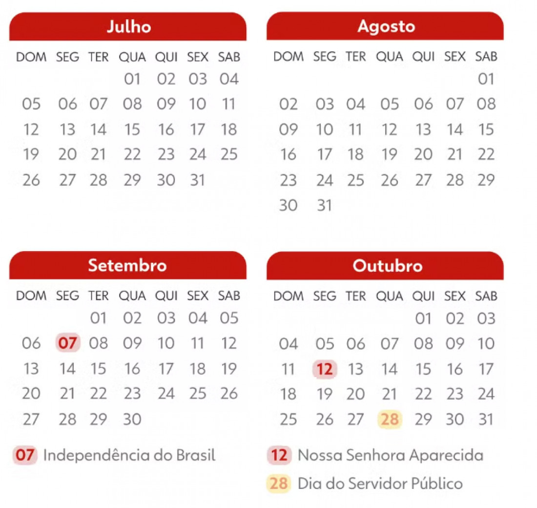 2026 ter&aacute; 10 feriados nacionais, sendo que 9 cair&atilde;o em dias &uacute;teis