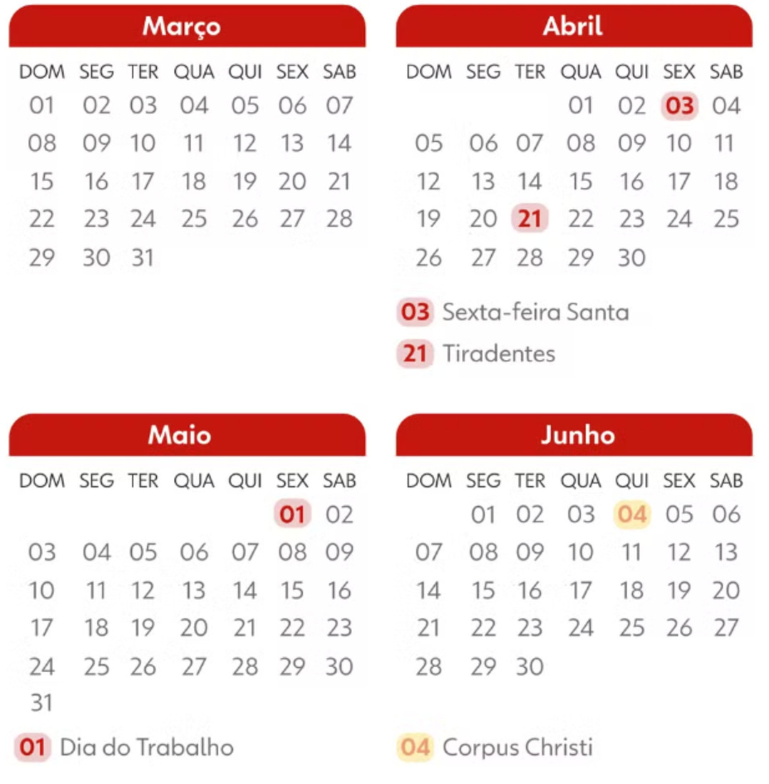 2026 ter&aacute; 10 feriados nacionais, sendo que 9 cair&atilde;o em dias &uacute;teis