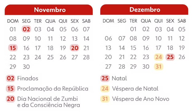 2026 ter&aacute; 10 feriados nacionais, sendo que 9 cair&atilde;o em dias &uacute;teis