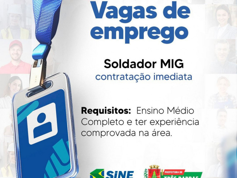 Vaga de Emprego em Tr&ecirc;s Barras