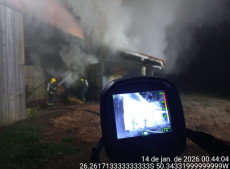 Ocorr&ecirc;ncia foi atendida pelo Corpo de Bombeiros de Canoinhas e Major Vieira.