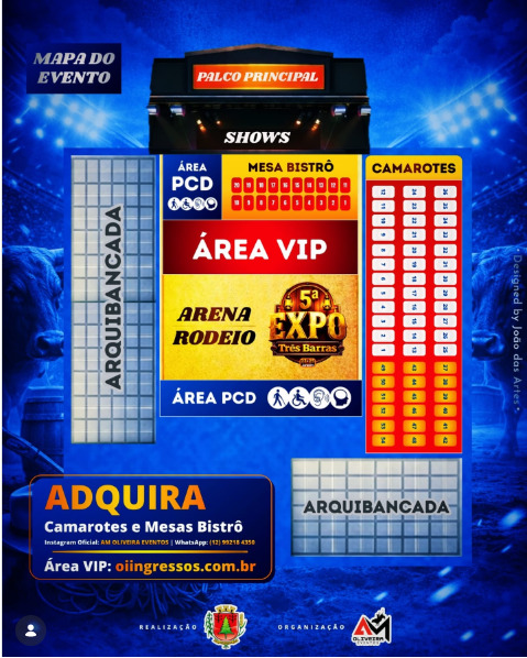 &Aacute;rea Vip, EXPO TR&Ecirc;S BARRAS.