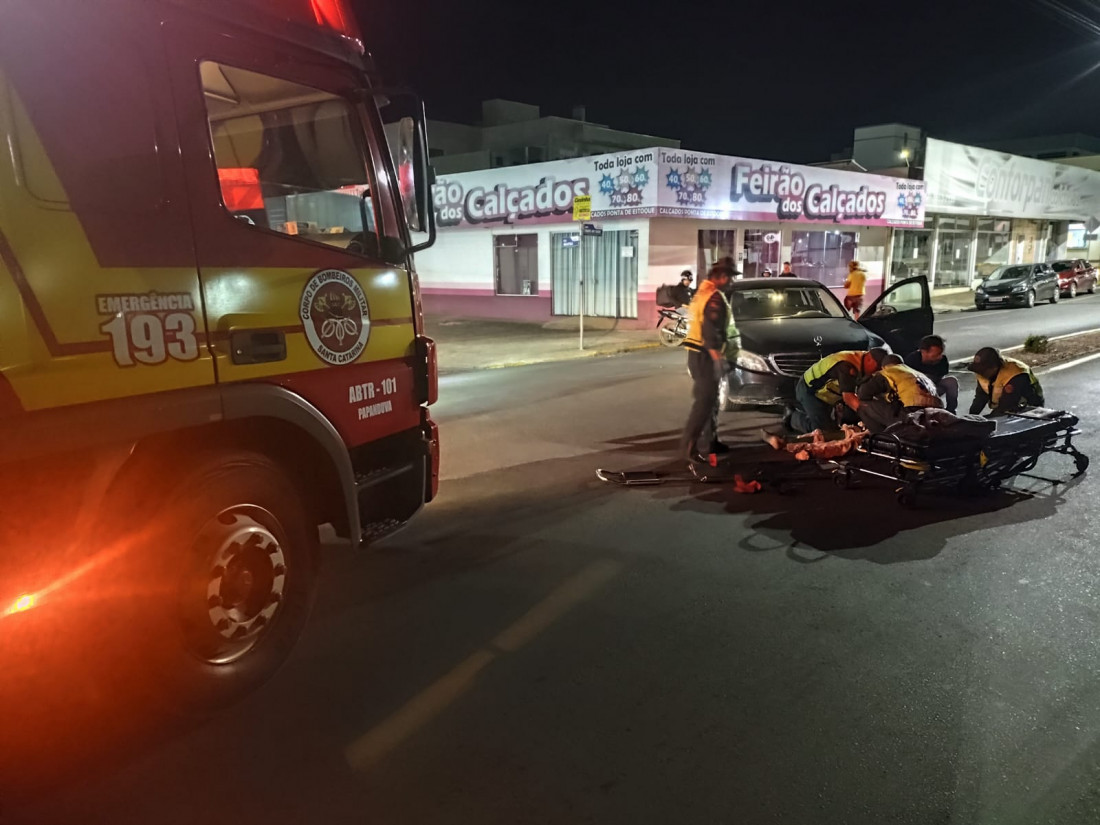 Vítima sofreu dores na região cervical e foi levada ao Hospital São Sebastião