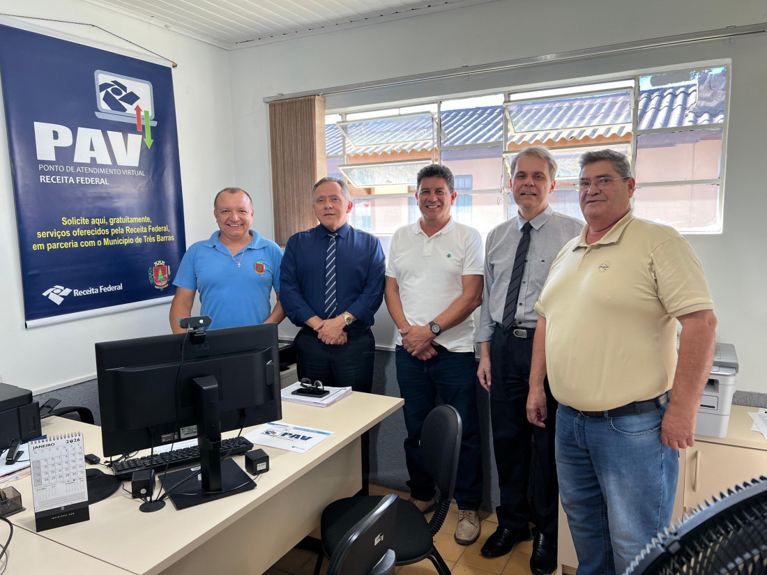 O munic&iacute;pio de Tr&ecirc;s Barras recebeu, nesta ter&ccedil;a-feira, 10 de fevereiro, a visita da Regional da Receita Federal de Joinville