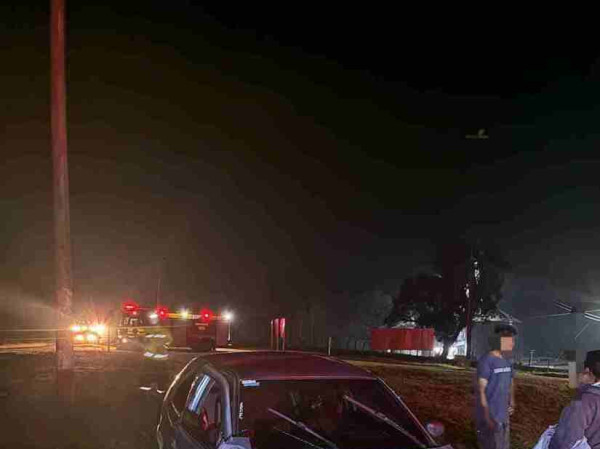 Acidente aconteceu no trevo com a SC-120 na noite de domingo