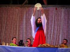 Teatro Encena&ccedil;&atilde;o Paix&atilde;o de Cristo. 