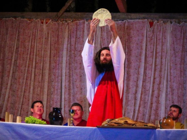 Teatro Encena&ccedil;&atilde;o Paix&atilde;o de Cristo. 