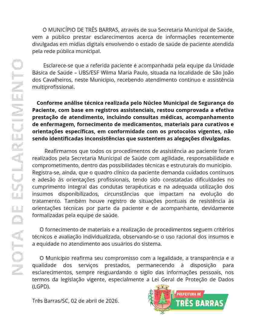 Nota de Esclarecimento