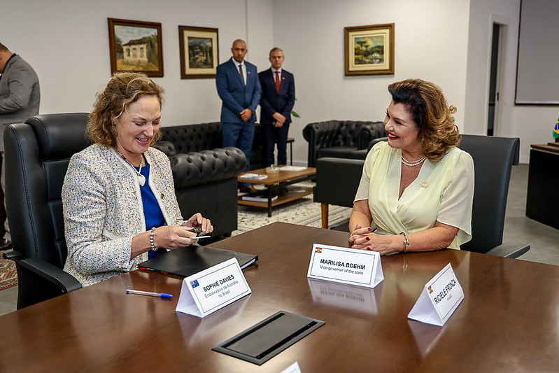 A vice-governadora Marilisa Boehm informou à embaixadora da Austrália no Brasil
