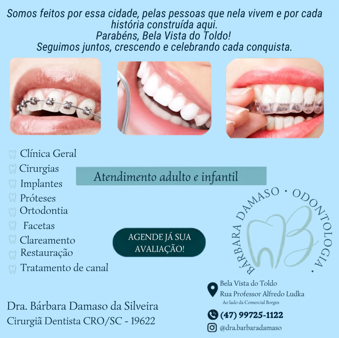 Homenagem Dentista B&aacute;rbara Damaso da Silveira