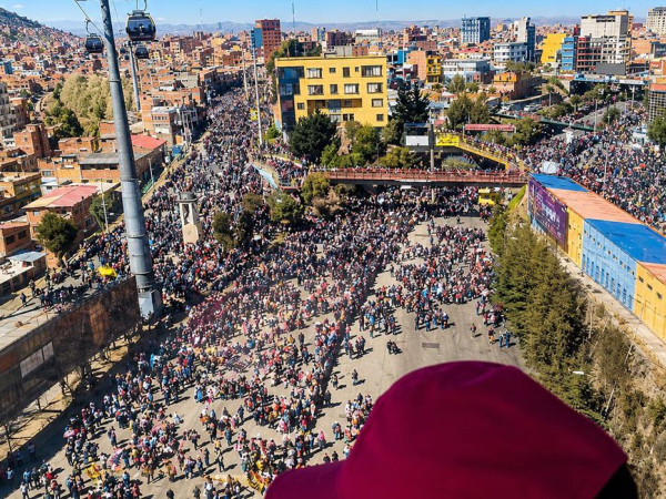 Bol&iacute;via registra 23 bloqueios e marchas antigoverno chegam a La Paz