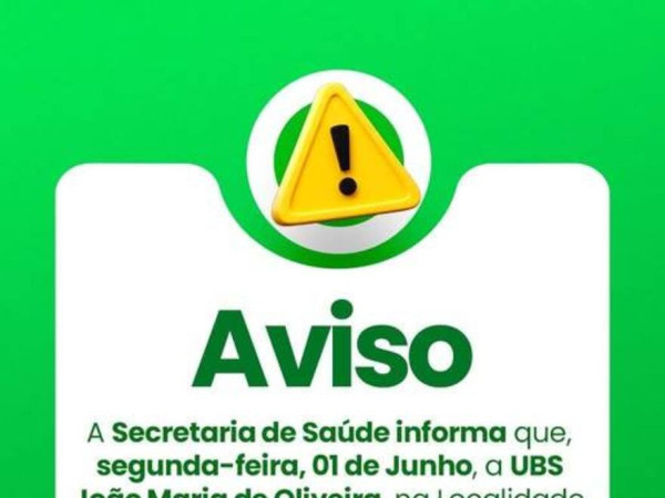 Expediente na Unidade B&aacute;sica de Sa&uacute;de (UBS) Jo&atilde;o Maria de Oliveira
