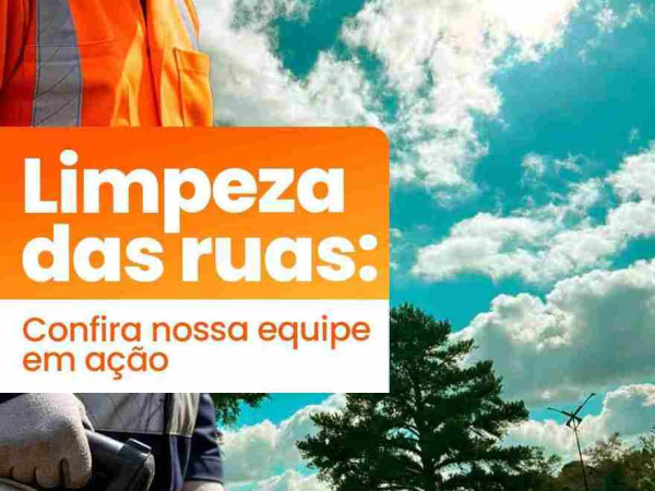 Limpeza P&uacute;blica com equipes trabalhando intensamente na &aacute;rea central de Tr&ecirc;s Barras.