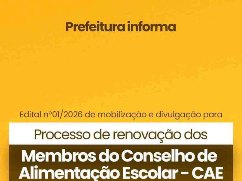  Processo de Renova&ccedil;&atilde;o dos Membros do Conselho de Alimenta&ccedil;&atilde;o Escolar