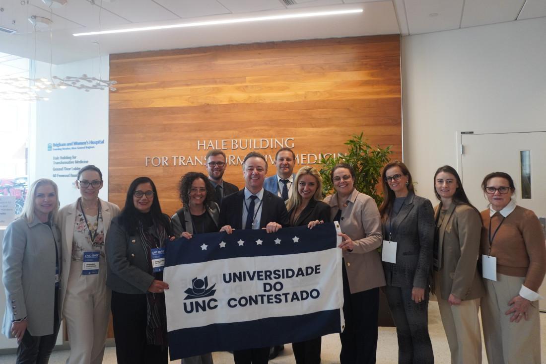 Representantes Universidade do Contestado (UNC) realizaram uma visita técnica ao Brigham Hospital, em Boston