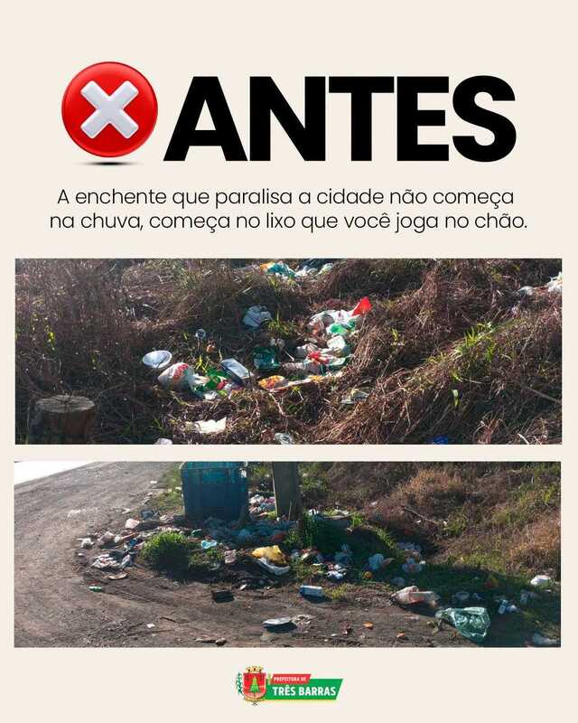 O exemplo come&ccedil;a com voc&ecirc;! N&atilde;o jogue lixo no ch&atilde;o.
