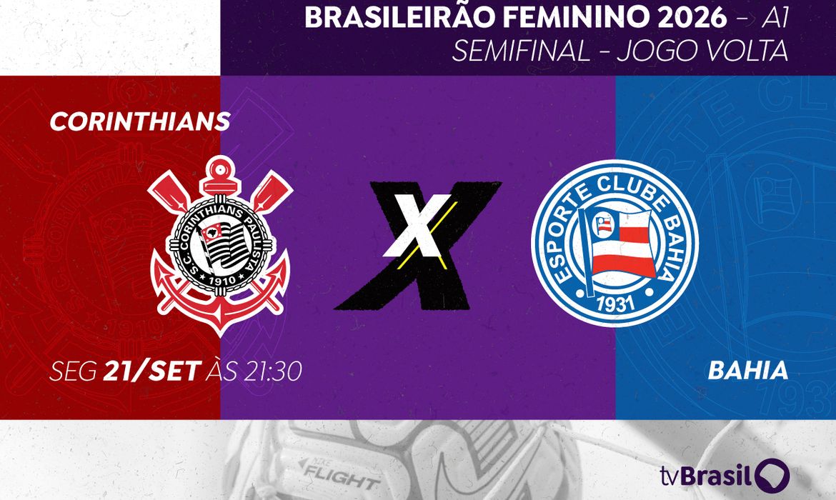 Futebol feminino: TV Brasil exibe Corinthians e Bahia pela semifinal