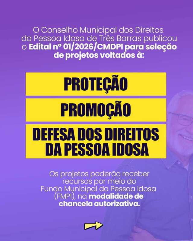 Edital do CMDPI em Tr&ecirc;s Barras