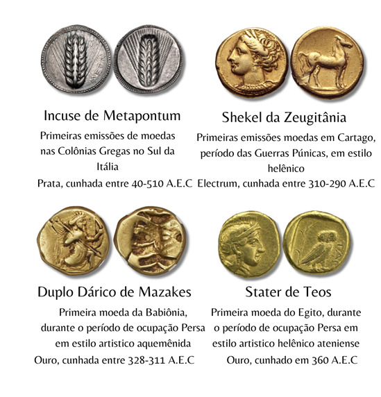 Esse padr&atilde;o monet&aacute;rio, criado pelos gregos e expandido pelos persas, passou a ser adotado em todas as civiliza&ccedil;&otilde;es do mediterr&acirc;neo, difundindo o conceito de moedas em prata e ouro e revolucionando o com&eacute;rcio no mundo ocidental.