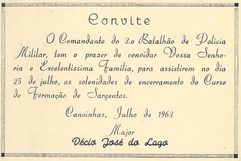   Convite formatura CFS 1963