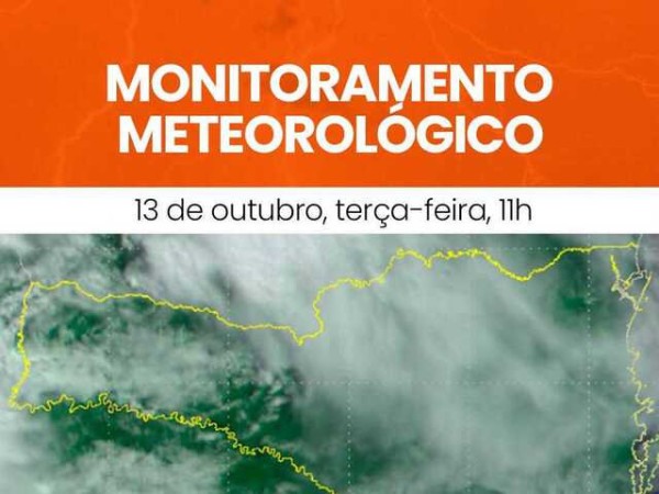A ter&ccedil;a-feira come&ccedil;ou com chuviscos pontuais e c&eacute;u nublado em Santa Catarina