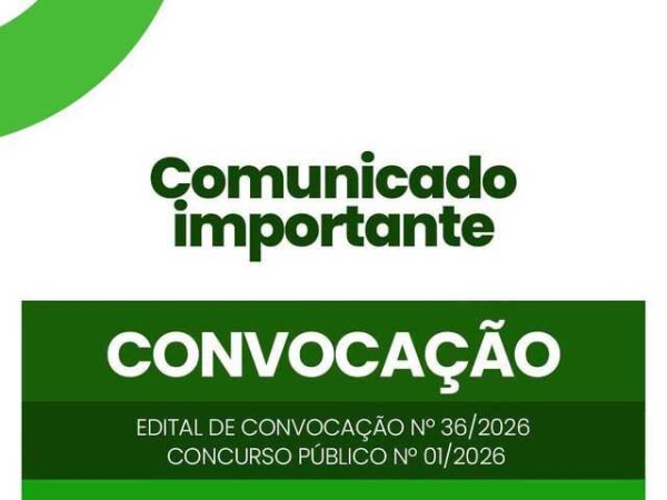 Convoca&ccedil;&atilde;o concurso p&uacute;blico
