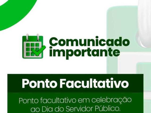 COMUNICADO IMPORTANTE: Ponto Facultativo 